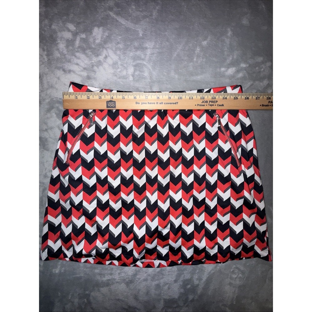 Tail‎ Women's Black Red White Chevron Print Activewear Golf Skort Sz M Active - Picture 5 of 9